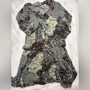 Vintage Emma James Boho Matching Top & Skirt Set Petite 8/10